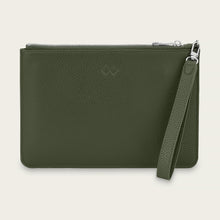 Ladda upp bild till gallerivisning, Clutch / Kuvertväska | Mörkgrönt läder