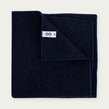 Ladda upp bild till gallerivisning, Komboset | Slips & näsduk i ull | Mörkblå