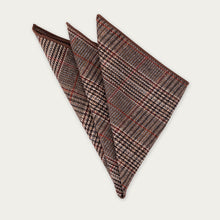 Ladda upp bild till gallerivisning, Komboset | Slips & näsduk i ull | Brunrutig