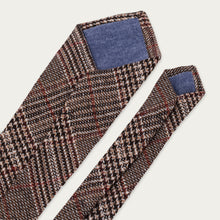 Ladda upp bild till gallerivisning, Komboset | Slips & näsduk i ull | Brunrutig