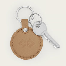 Ladda upp bild till gallerivisning, Nyckelring Round | Beige läder