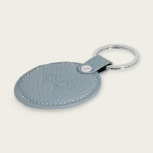 Ladda upp bild till gallerivisning, Nyckelring Round | Gråblått läder