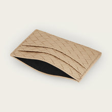 Ladda upp bild till gallerivisning, Korthållare | Ljusbeige flätat läder