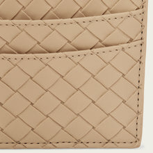 Ladda upp bild till gallerivisning, Korthållare | Ljusbeige flätat läder