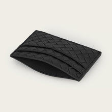 Ladda upp bild till gallerivisning, Korthållare | Svart flätat läder