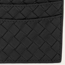Ladda upp bild till gallerivisning, Korthållare | Svart flätat läder
