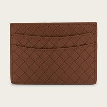 Ladda upp bild till gallerivisning, Korthållare | Brunt flätat läder