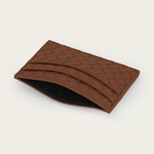 Ladda upp bild till gallerivisning, Korthållare | Brunt flätat läder