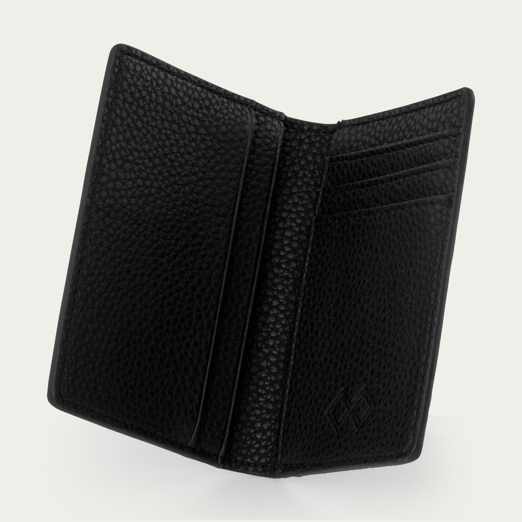 Smal plånbok | Svart läder
